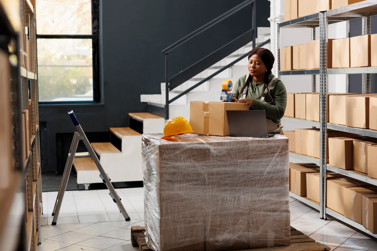 Depoda sipariş paketleme ve sevkiyat hazırlığı yapan çalışan — Sitenizde Gerçekte Ne Çalışıyor? — e-Ticaret Sektörüne Özel KVKK Çözümleri Depoda sipariş paketleme ve sevkiyat hazırlığı yapan çalışan